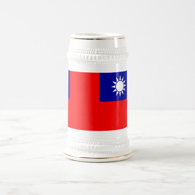 Caneca De Cerveja Mug com bandeira de Taiwan (Centro)