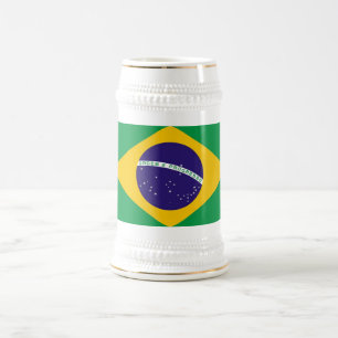 Caneca De Cerveja Mug com bandeira do Brasil