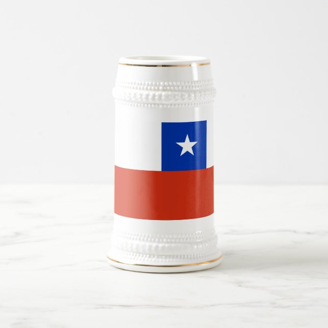 Caneca De Cerveja Mug com Bandeira do Chile (Centro)