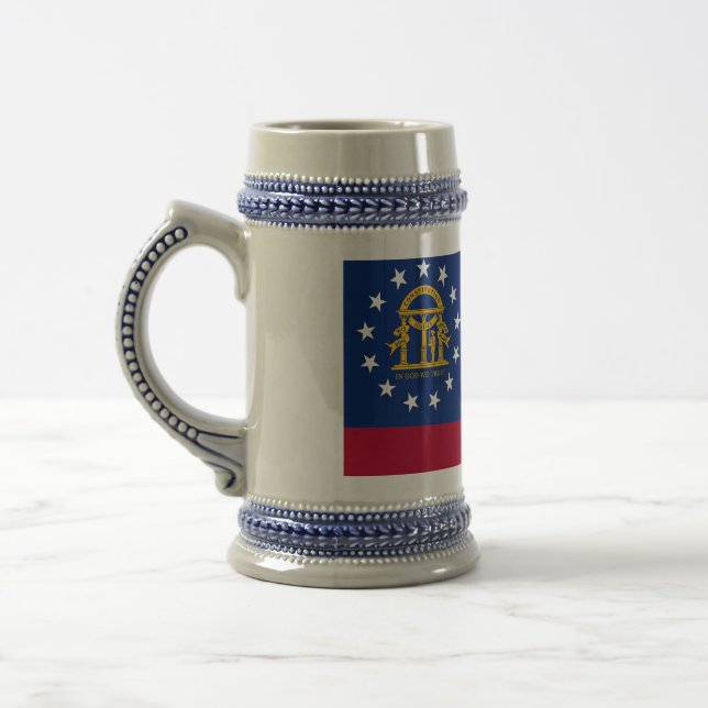 Caneca De Cerveja Mug com bandeira do Estado da Geórgia - EUA (Esquerda)