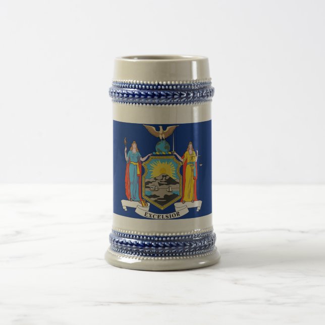 Caneca De Cerveja Mug com bandeira do Estado de Nova Iorque - EUA (Centro)