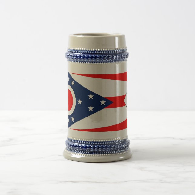 Caneca De Cerveja Mug com bandeira do Estado de Ohio - EUA (Centro)