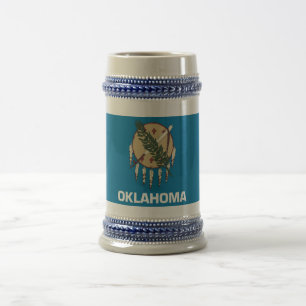 Caneca De Cerveja Mug com Bandeira do Estado de Oklahoma - EUA