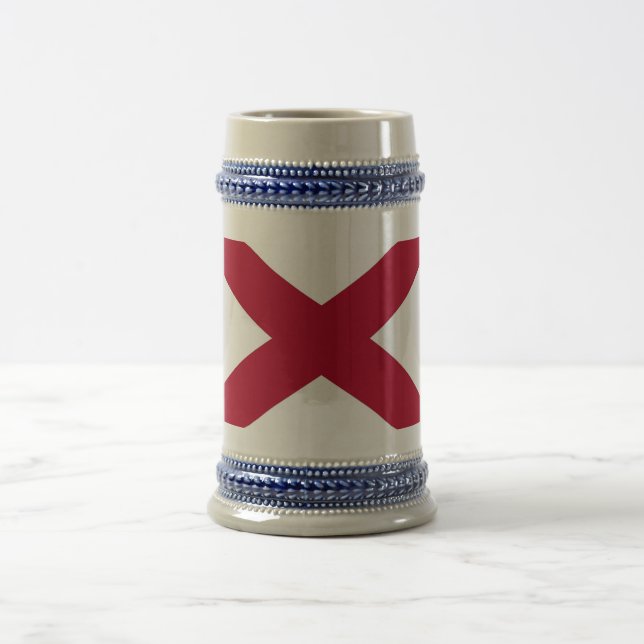 Caneca De Cerveja Mug com bandeira do Estado do Alabama - EUA (Centro)