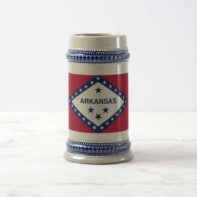 Caneca De Cerveja Mug com bandeira do Estado do Arkansas - EUA (Centro)