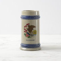 Mug com Bandeira do Estado do Illinois - EUA
