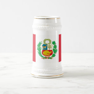 Caneca De Cerveja Mug com bandeira do Peru