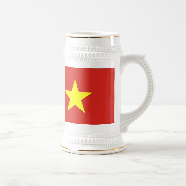 Caneca De Cerveja Mug com bandeira do Vietnã (Direita)