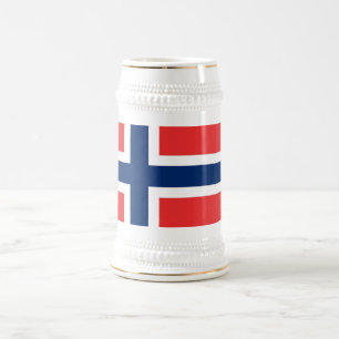 Caneca De Cerveja Mug com pavilhão da Noruega