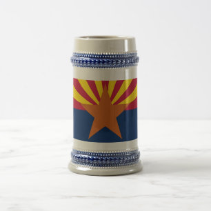 Caneca De Cerveja Mug com pavilhão do Estado da Arizona - EUA