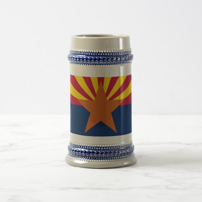 Caneca De Cerveja Mug com pavilhão do Estado da Arizona - EUA (Centro)