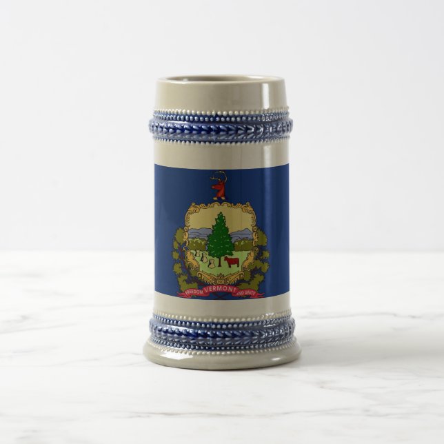 Caneca De Cerveja Mug com pavilhão do Estado de Vermont - EUA (Centro)