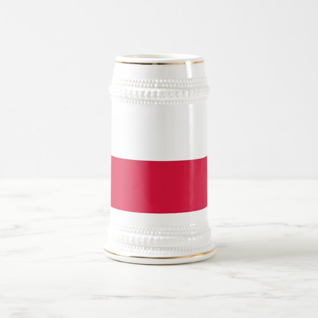 Caneca De Cerveja Mug com sinalizador de Polônia (Centro)