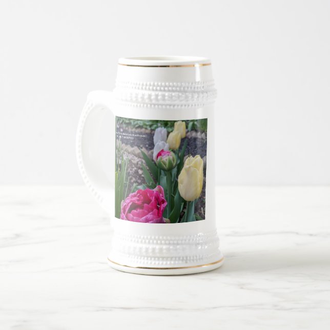 caneca de cerveja / Mug de Flores 2024 por RoseWri (Frente Esquerda)