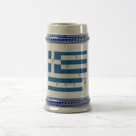 Caneca De Cerveja Mug Grecian Evzone com bandeira grega