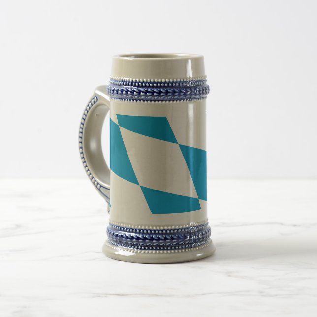 Caneca De Cerveja Mug with Flag of Bavaria, Alemanha (Frente Esquerda)