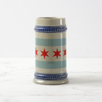 Mug with Flag of Chicago, Estado do Illinois - EUA