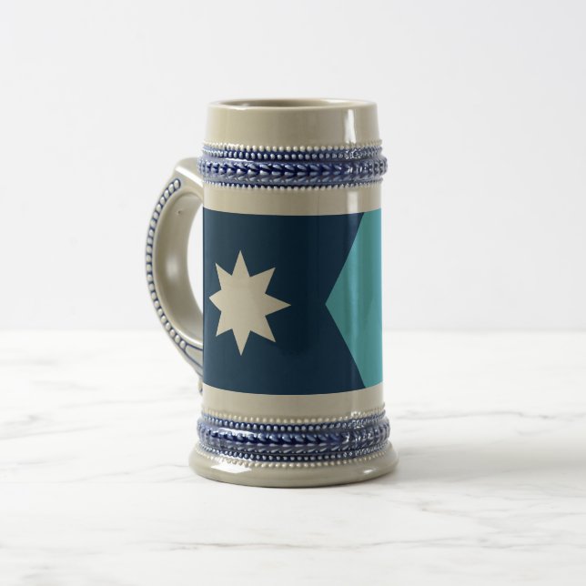 Caneca De Cerveja Mug with Flag of Minnesota, USA (Frente Esquerda)