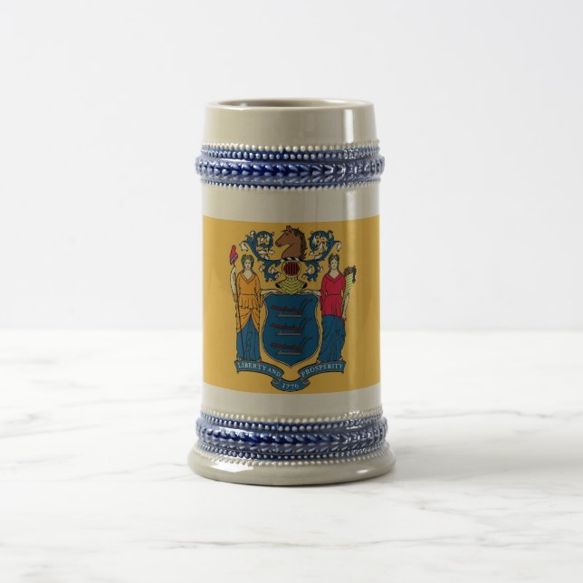 Caneca De Cerveja Mug with Flag of New Jersey State -EUA (Centro)