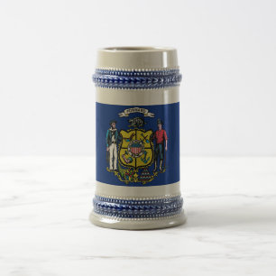 Caneca De Cerveja Mug with Flag of Wisconsin State - EUA