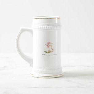 Caneca De Cerveja Mulher Floral Forte