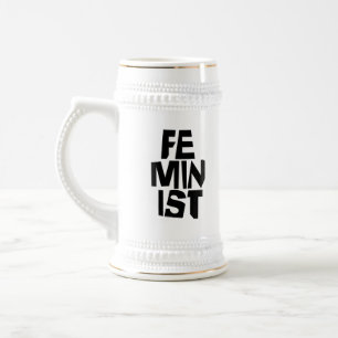 Caneca De Cerveja Mulher igual imitaçãoa da menina fêmea feminista