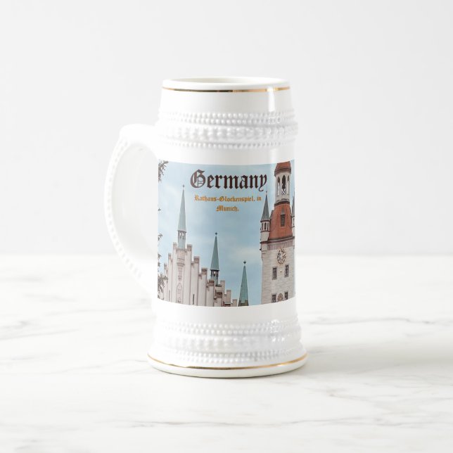 Caneca De Cerveja Munique Alemã Personalizável (Frente Esquerda)