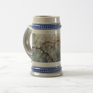 Caneca De Cerveja Muro de Rock Cracking Crystal Marble com Coloração