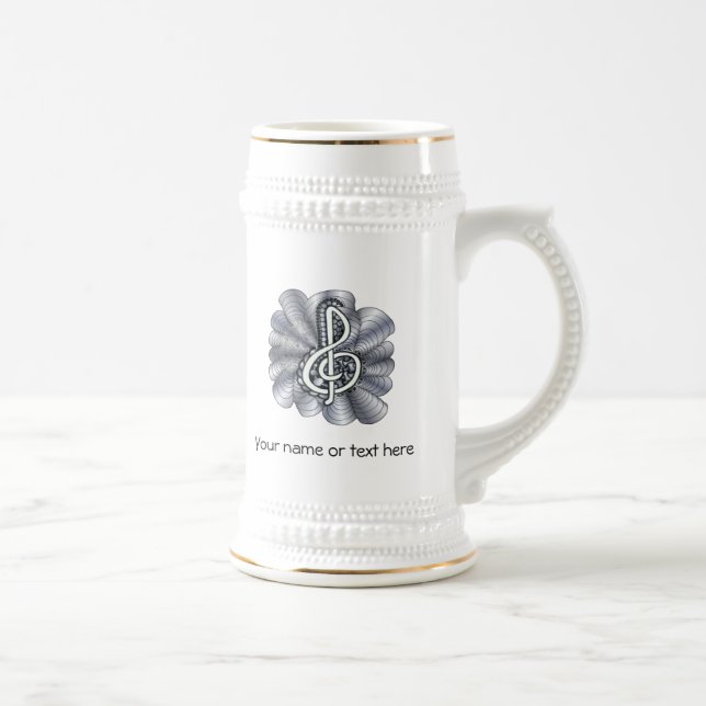 Caneca De Cerveja Music Treble Clef Silver (Direita)