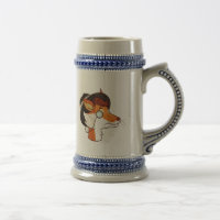 Caneca de cerveja na moda Hipster Fox Beer