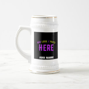 CANECA DE CERVEJA NA MODA MODERNO PERSONALIZÁVEL NEGRO VERIFICADO CO