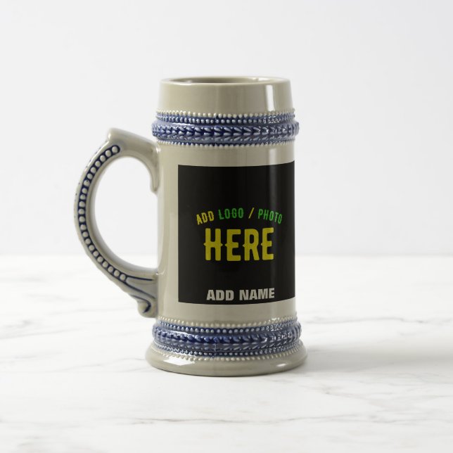 CANECA DE CERVEJA NA MODA MODERNO PERSONALIZÁVEL NEGRO VERIFICADO CO (Esquerda)