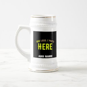 CANECA DE CERVEJA NA MODA MODERNO PERSONALIZÁVEL NEGRO VERIFICADO CO