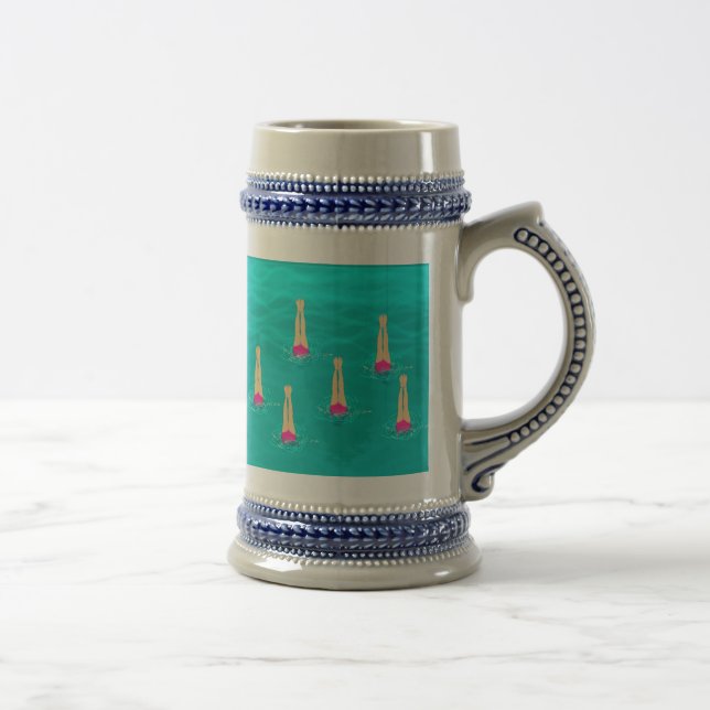 Caneca De Cerveja Nadadores Artísticos - Nadando Sob Água (Direita)