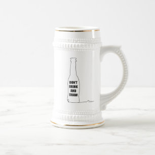 Caneca De Cerveja Não Beba e Desenhar
