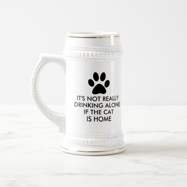 Caneca De Cerveja Não beber apenas o gato é dizer Home (Esquerda)