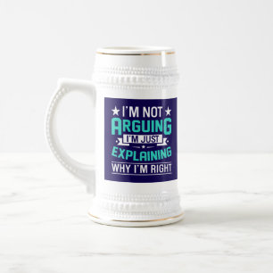 Caneca De Cerveja Não Discutindo, Apenas Estou Certo-64692