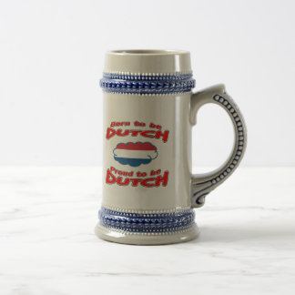 Caneca De Cerveja Nascer a ser Dutch, orgulhoso ser holandês