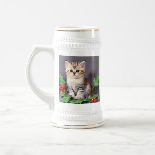 Caneca De Cerveja Natais vintages Kitten e Holly
