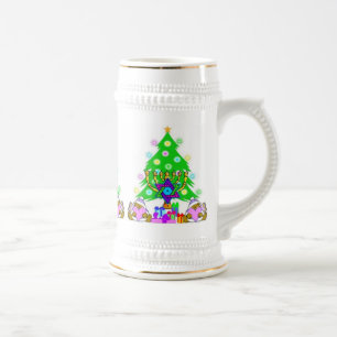 Caneca De Cerveja Natal e Hanukkah junto