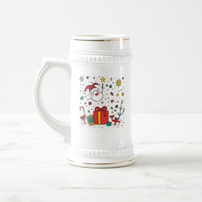 Caneca De Cerveja Natal personalizado (Esquerda)