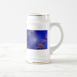 Caneca De Cerveja Natal Poinsettia Azul IV