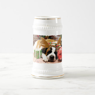 Caneca De Cerveja Natal - St Bernard - azul