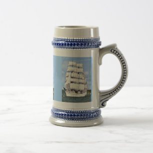 Caneca De Cerveja Navio alto - rigger quadrado