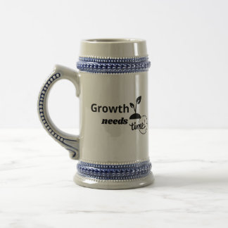 Caneca De Cerveja Necessidades de Crescimento – Citação Motivacional