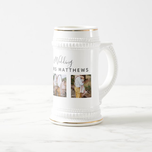 Caneca De Cerveja NeWLYWEDS WEDDING (Frente Esquerda)