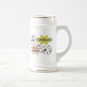 Caneca De Cerveja Newsflash eu sou camiseta e presentes de uma gama