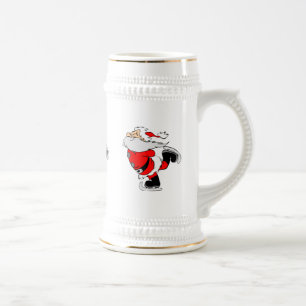 Caneca De Cerveja Noel Claus Skating