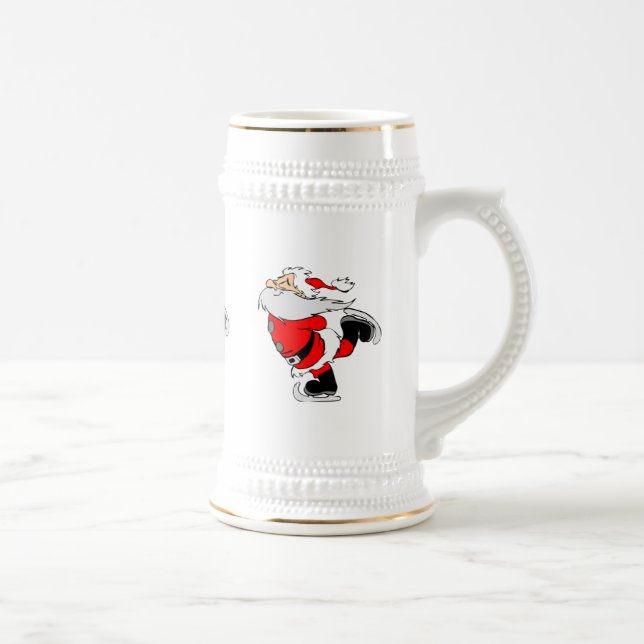 Caneca De Cerveja Noel Claus Skating (Direita)