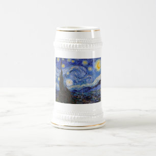 Caneca De Cerveja Noite Estrelada: Cidade de Saint Remy por Vincent 